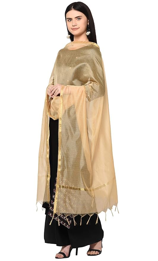 !pts! Banarasi Poly Silk Plain Women's Dupatta3