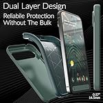 Crave Case for Google Pixel 10 Pro XL (6.8”) — Dual-Layer Shockproof Protection, Textured Grip, Wireless Charging Compatible, Forest Green - Image 4