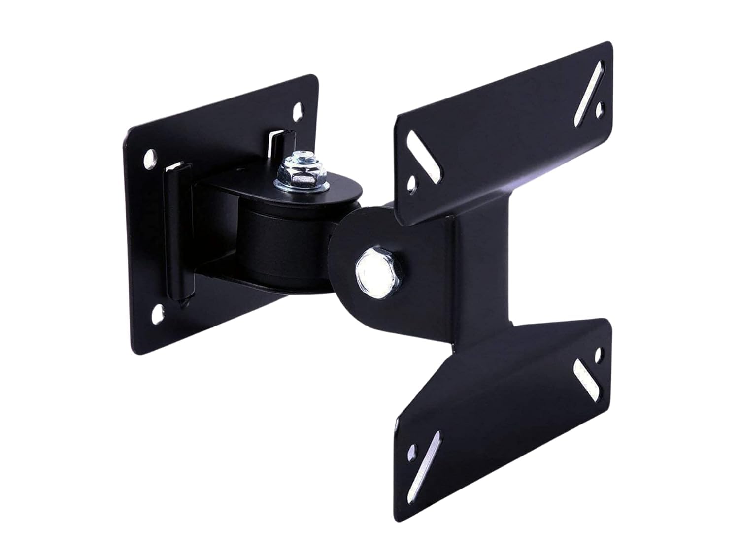 ATS Full Motion TV Wall Mount Bracket for 14-27 Inch LED, QLED, LCD, Smart TV & Monitor | 180° Swivel, Tilt Adjustable, Heavy-Duty Revolving Wall Stand | VESA Compatible (75x75, 100x100)