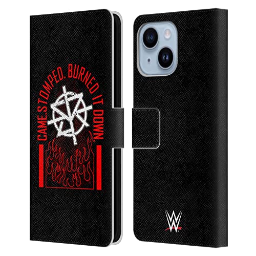 Coque Portefeuille iPhone 14 Plus WWE Seth Rollins Burned It Down Cuir