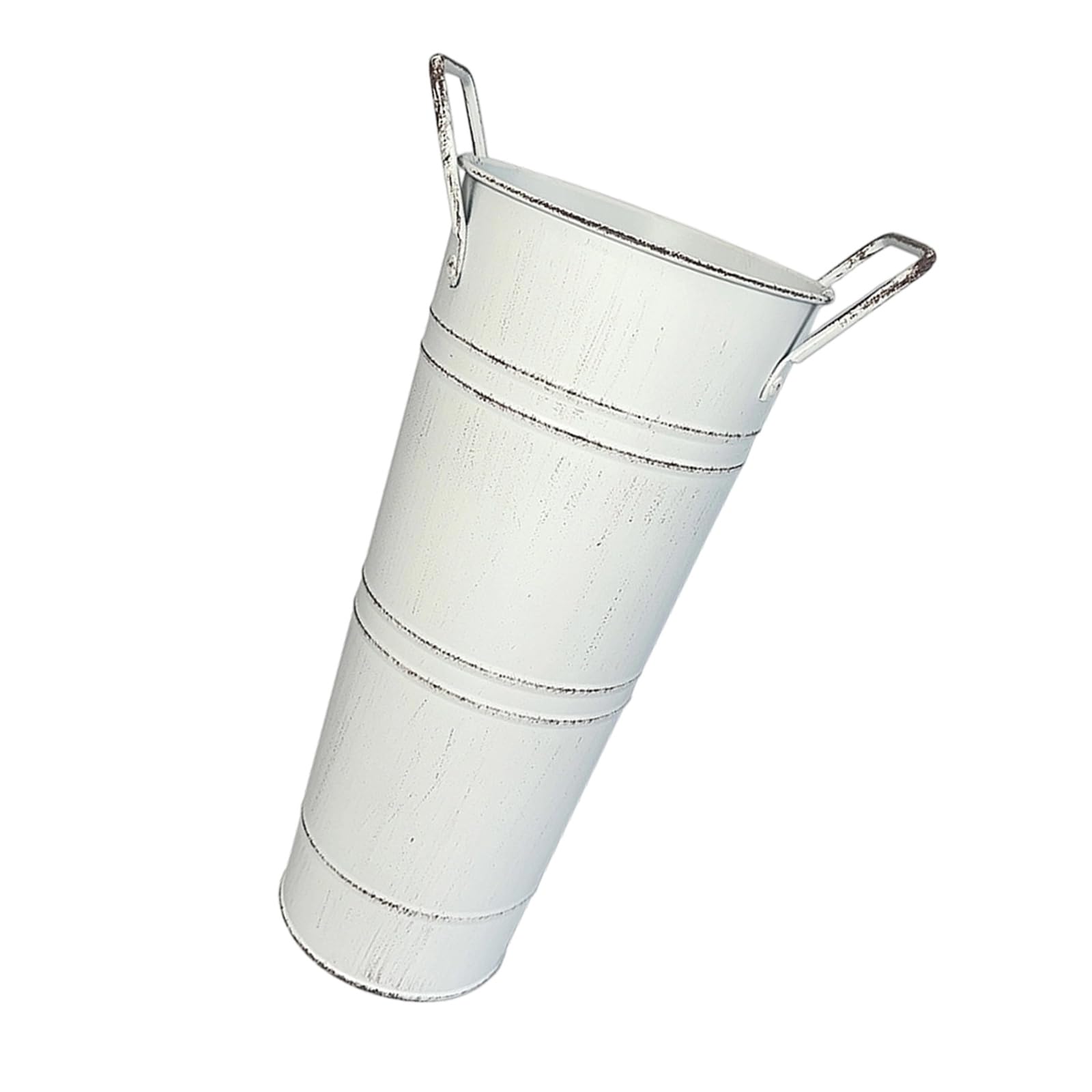 Tsophreniq Galvanized Metal Vases for Flower French Bucket Vases with Handle for Wedding,Country,Florals Arrangement Farmhouse Decorative Bucket