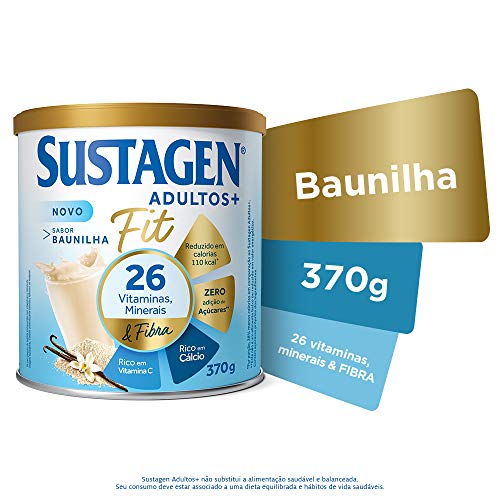 Complemento Alimentar Sustagen Adultos+ Fit Sabor Baunilha - Lata 370g, Sustagen N&E
