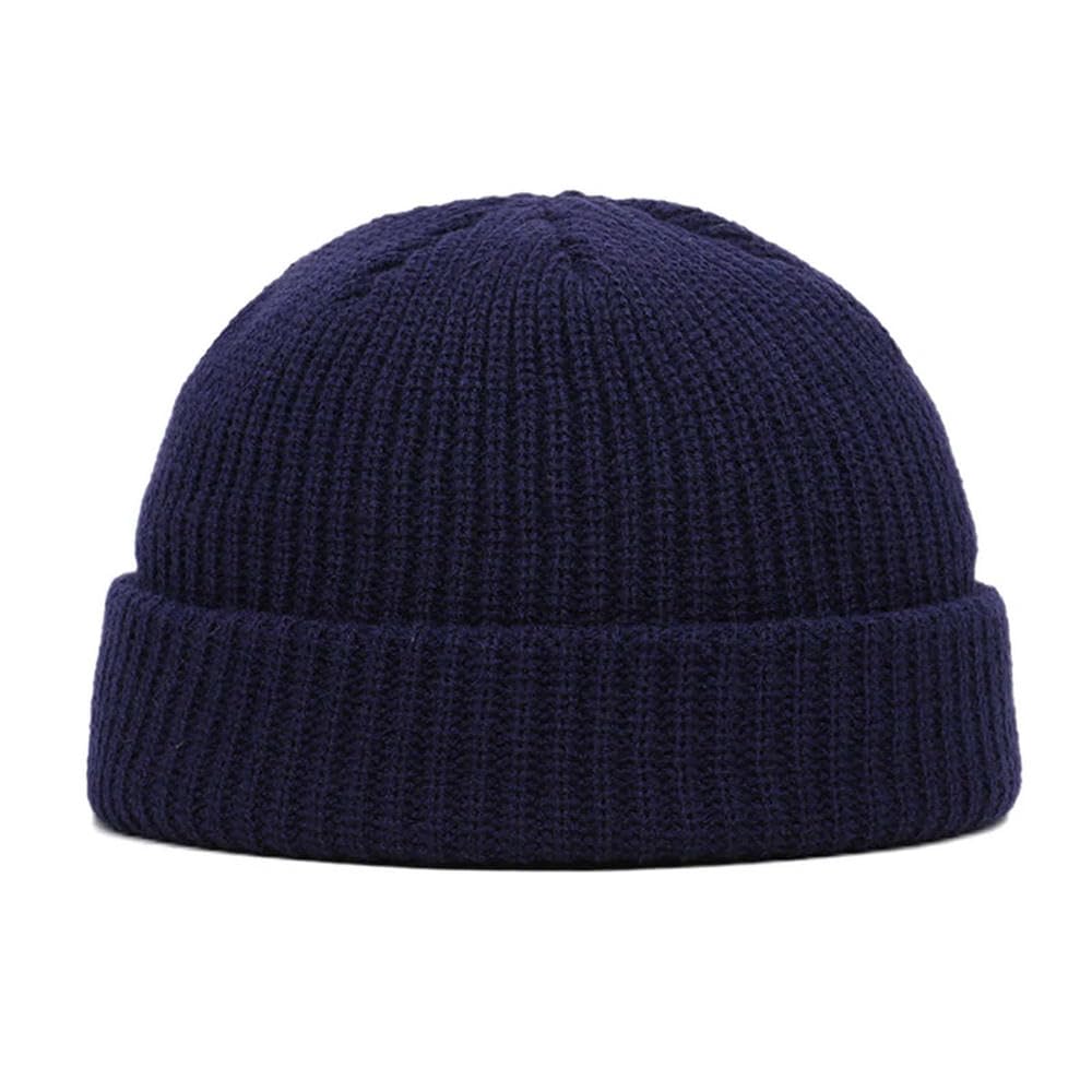 Bonnet tricoté rayé SLJYM en maille chaude et souple pour homme et femme