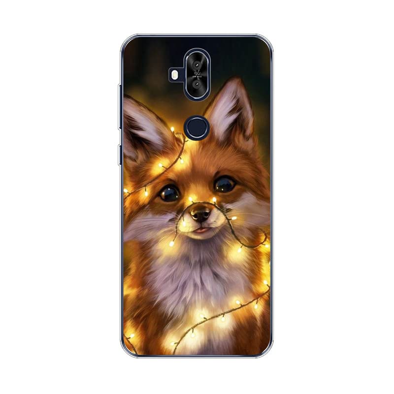 KARTXITAI Funda Silicone Case Compatible con ASUS Zenfone 5 Lite ZC600KL, Carcasa de Silicona Cover, Gel Flexible,Regalo Original - Zorro Rojo