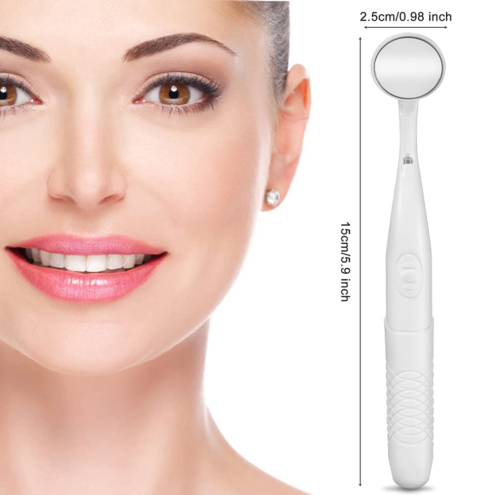 Espejo dental multicolor con luz de inspección de dientes, espejo LED antivaho, MM380, herramienta de cuidado bucal para dentistas (azul cielo)