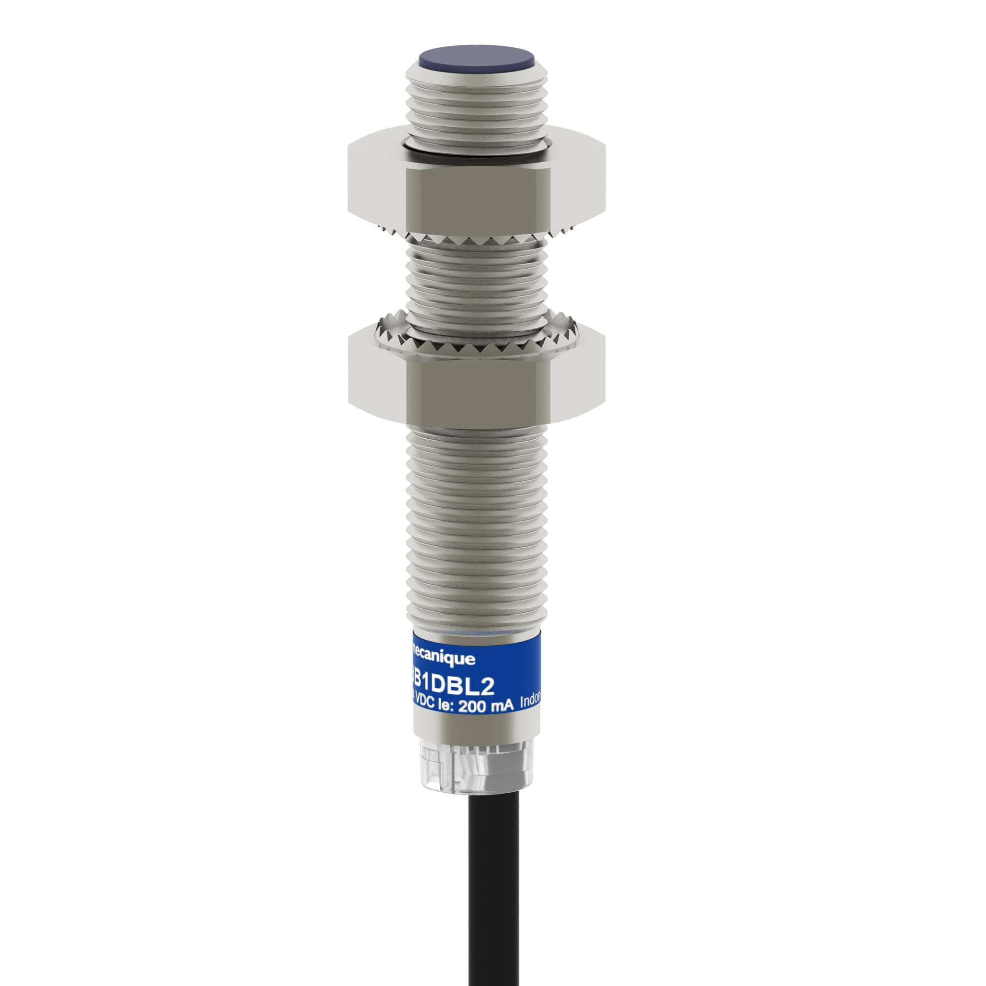 Schneider XS508B1PAL2 XS5 indukcyjny przełącznik zbliżeniowy M8, L33 mm, Edels, Sn 1,5 mm, 12-24 V DC, kabel, 2 m