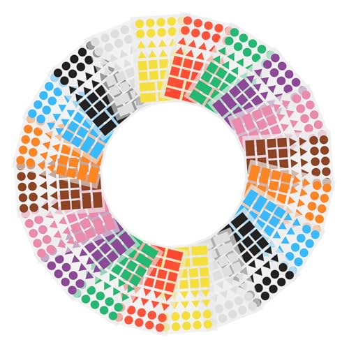 100 Feuilles Etiquettes Autocollantes Colorées Multi-formes pour Dossier