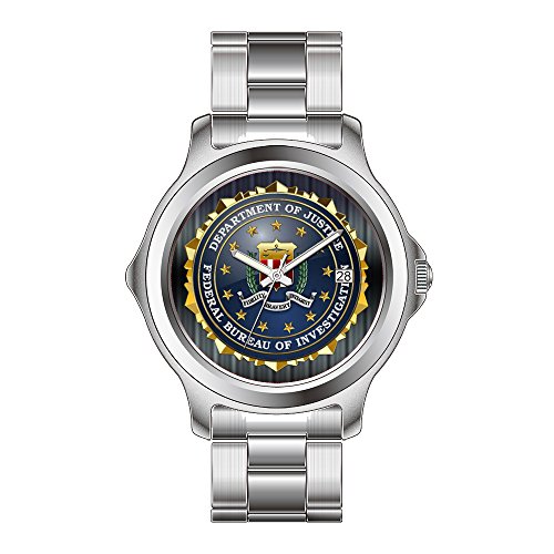 FDC Christmas Gift Watches Men's Fashion Japanese Quartz Date Stainless Steel Bracelet Watch FBI Special Edition Wrist Watches