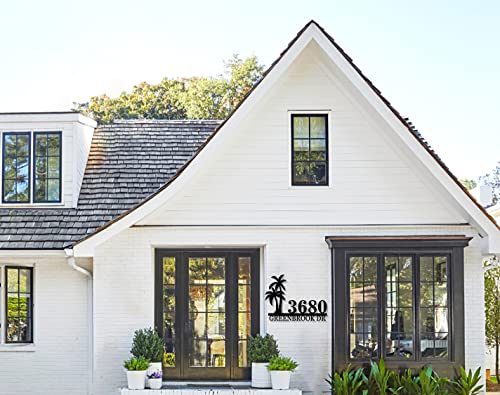 Personalized Palm Tree Address Sign, Personalized House Numbers, Custom Metal House Sign, Metal Address Sign, Custom House Number Sign, Address Plaques For House Numbers, House Number Plaque #TOP7