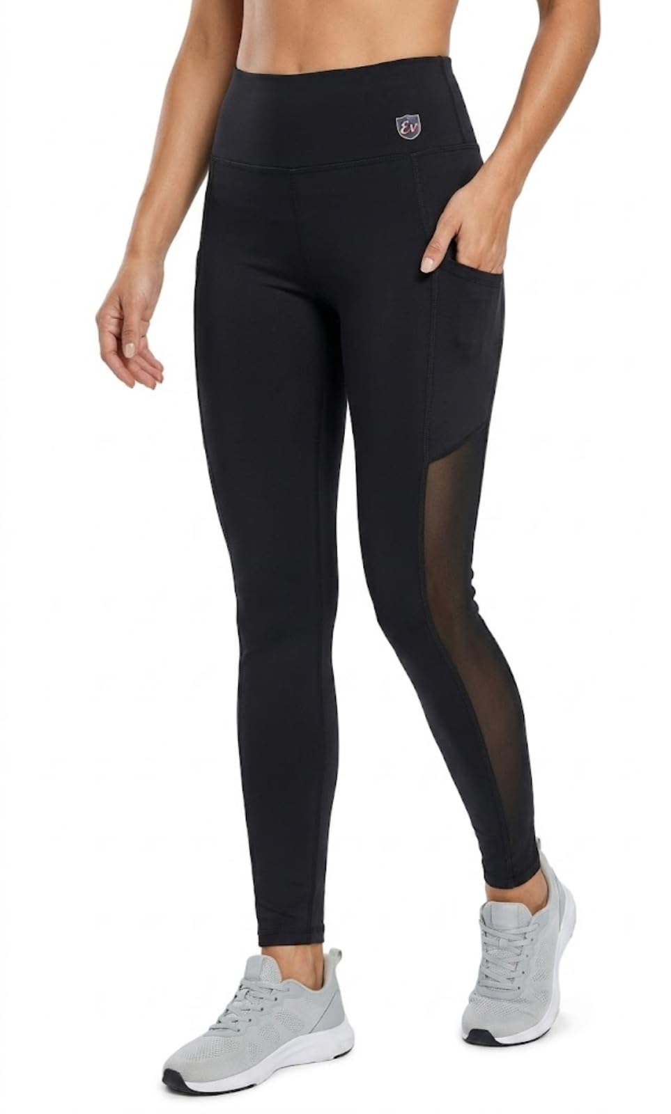 Gym Leggings for Women high Waist |Breathable Mesh Panel, Side Pockets Workout Tights| Stretchy Activewear Yoga Pants for Running, Fitness & Training-picture-27