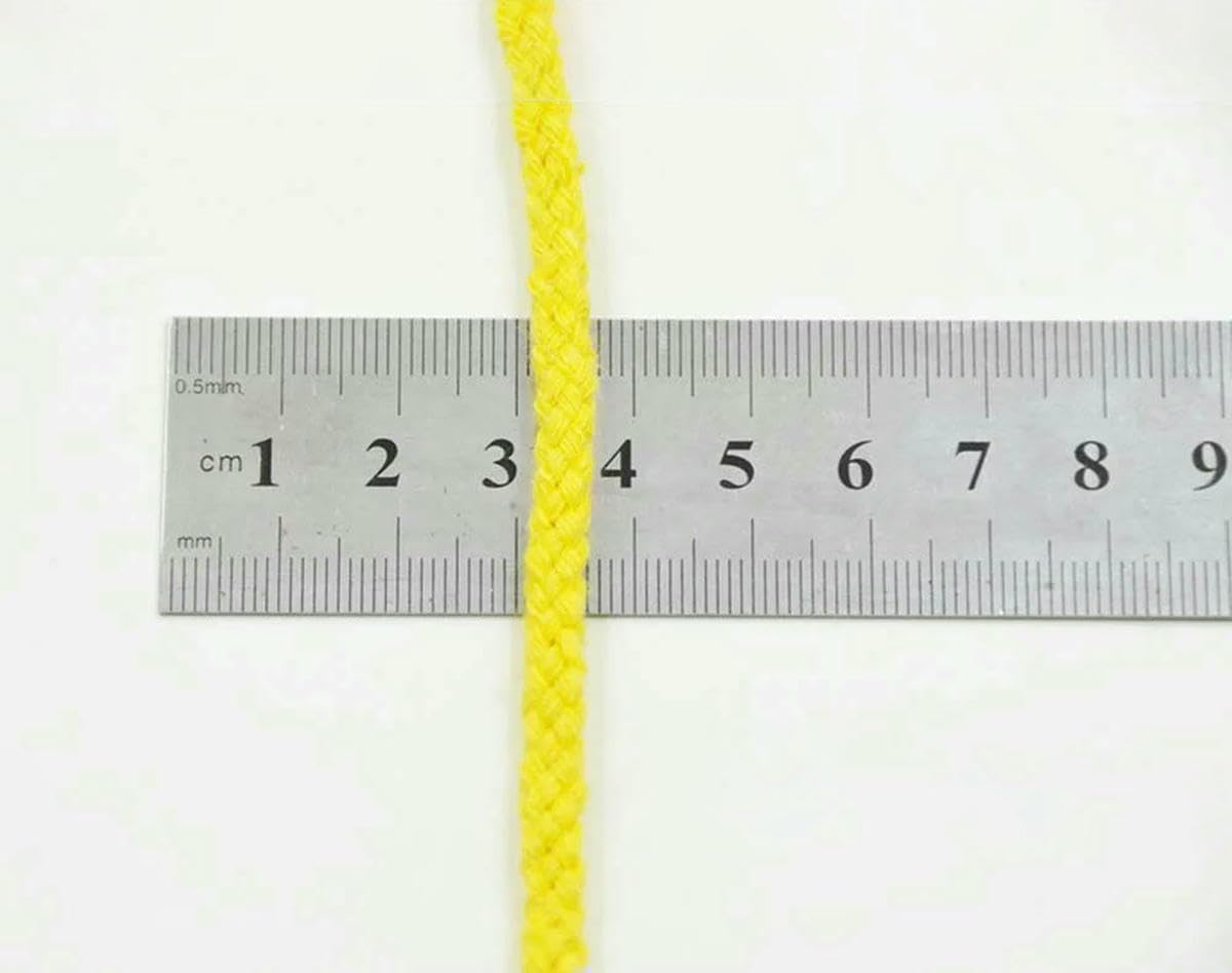Skręcona lina bawełniana makrama 5 mm Multicolor 8-82 m Rzemiosło Linia do prania Dekoracja ścienna(Bgms Piao Bai,5mm 82meter)