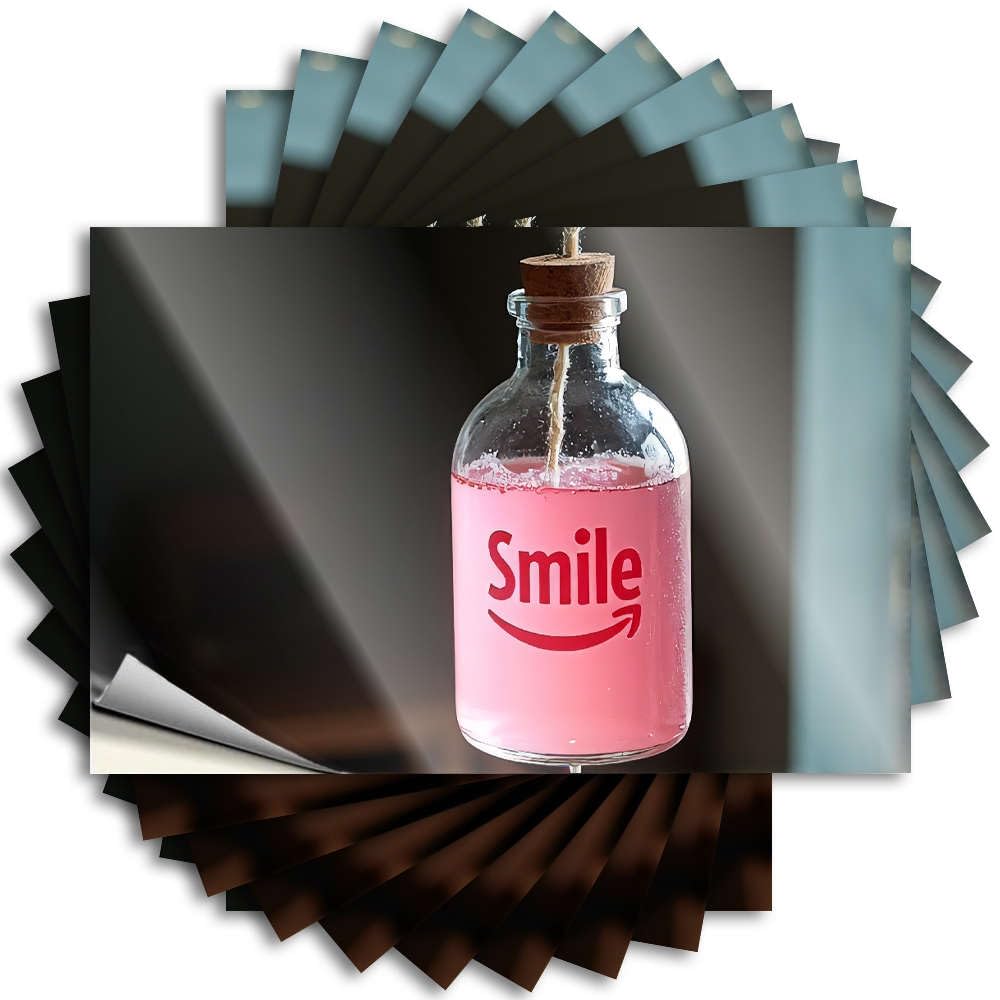 Lettering Sticker Wall Rock A Pink Bottle with Smile Printed On It. for Farmers - Room Decorations Aesthetic Easy Peel Removable(12X18CM)
