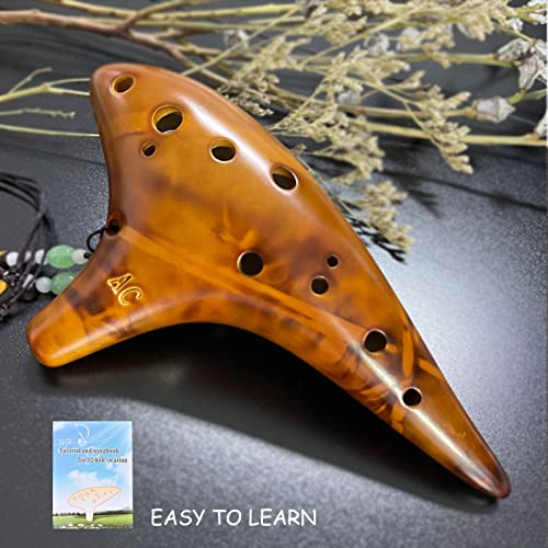 Aimeis AIMEIS-Z223 Ocarina 12 Hole Alto-C Straw Smoked Ocarinas Musical Instrument thumb #3