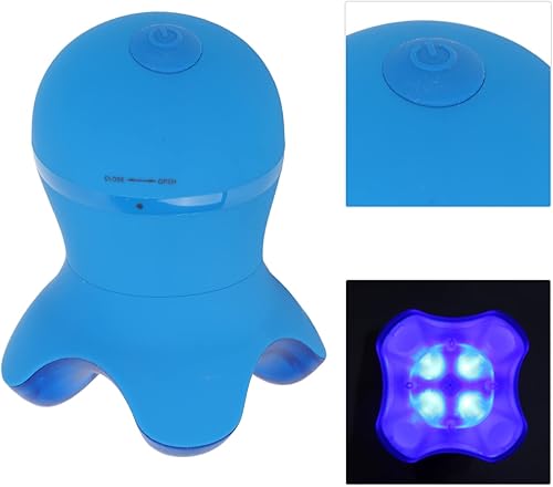 Miniatura 4 de zjchao Masajeador de vibración portátil de mano, mini masajeador con forma de pulpo, masajeadores de mano eléctricos con batería o USB para auto