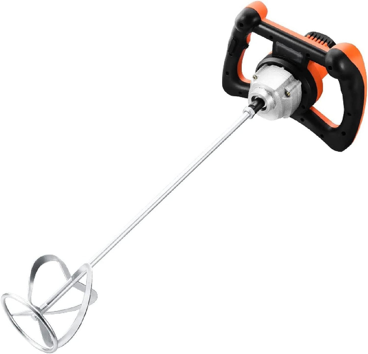 Paddle Mixer Cement Mixer 2480W Adjustable 6 Speed Handheld Electric Concrete Cement Mixer Mortar Grout Plaster Cement Drill Mixer Stirring Tool, AC 220V,70cm-S type stainless steel (S Type Stainless