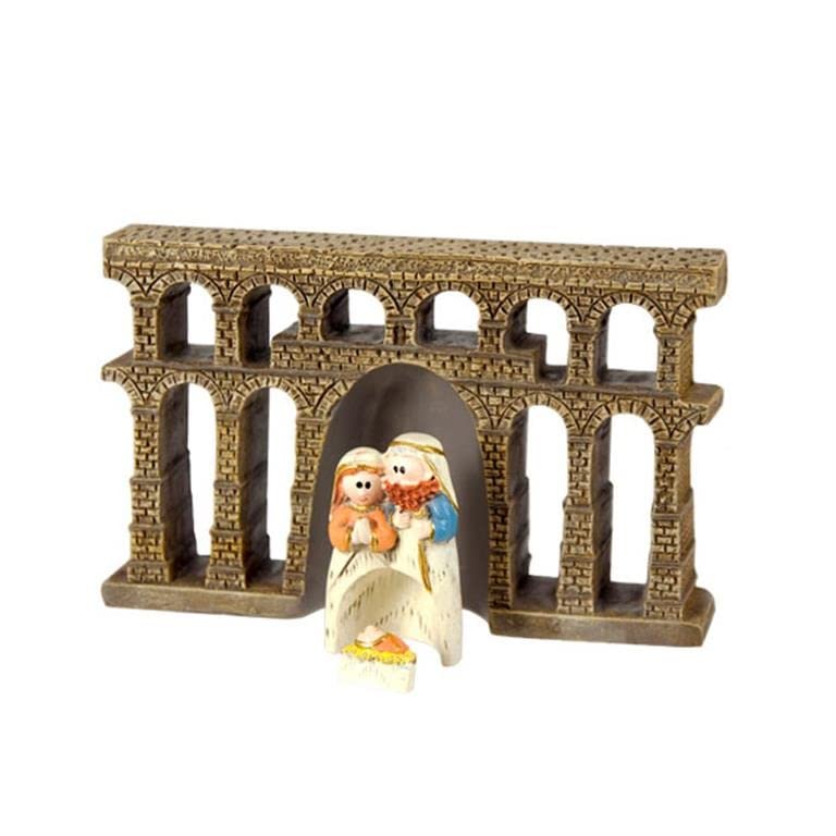 DRW Misterio Belen Segovia Acueducto Resina Pintado a Mano 6 cm