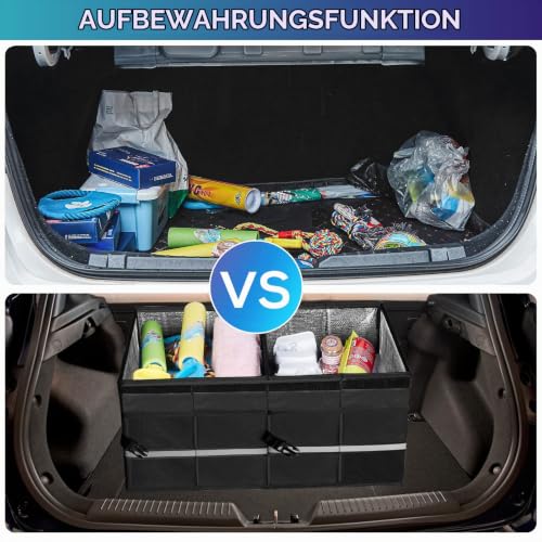 ZOVHYYA Kofferraum Organizer 68L, Auto Organizer faltbar mit Deckel – Ansicht 3