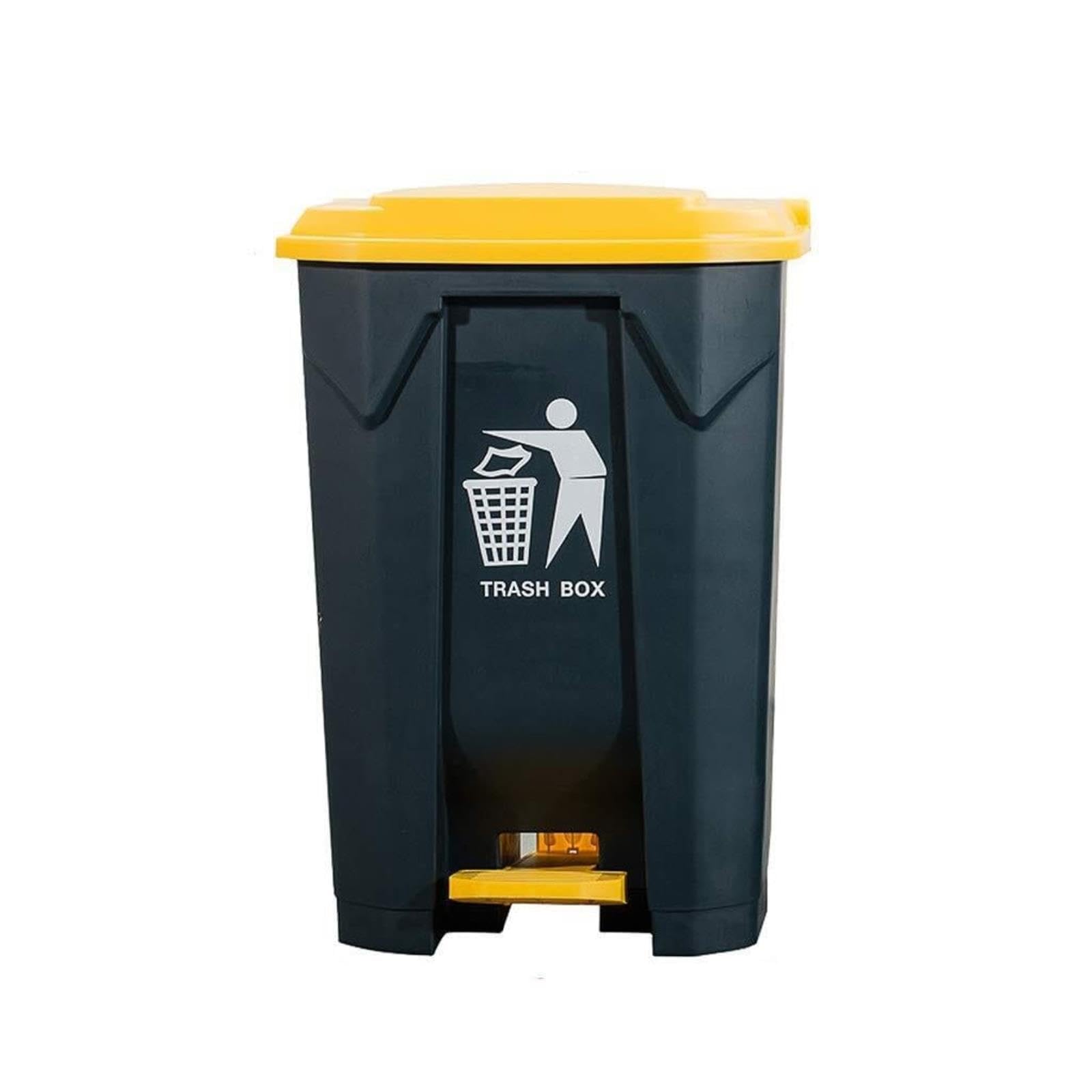 VITIWEDTY Outdoor Trash Can with Lid, Plastic Pedal Garbage Can for Home, Garage, Office & Commercial Use (100L)