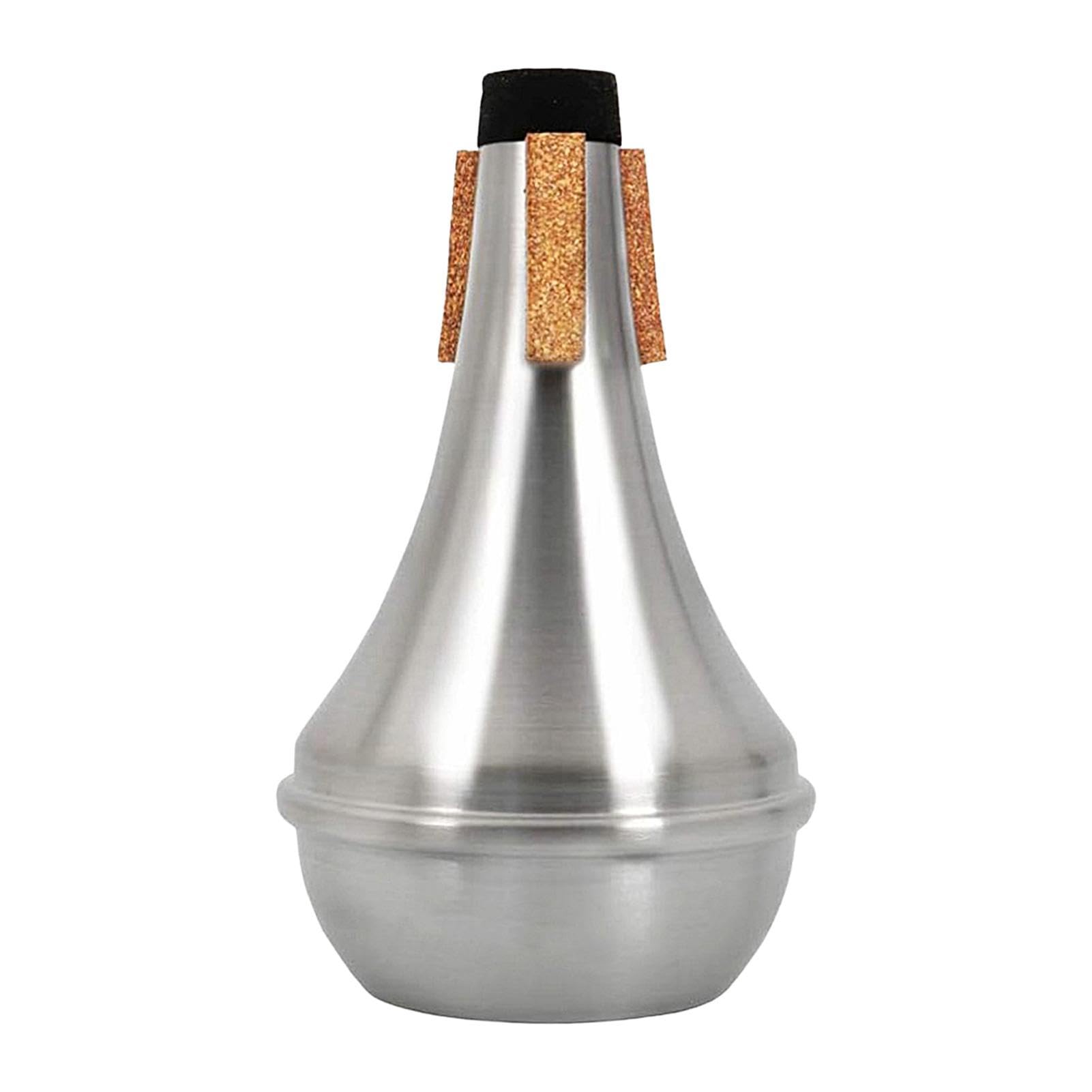boiler Sourdine Droite pour Trompette, Silencieux en Aluminium Droit Classic Jazz avec Bouchon en Caoutchouc, Trompette pour la Maison, l'appartement, l'école, Le dortoir, Les Voyages