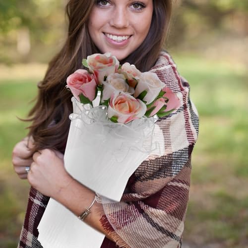 EXCEART rollo decorativo de gasa para manualidades, tul arrugado para arreglos florales, decoraciones para fiestas y lazos para el cabello, suministros creativos para manualidades miniatura 5