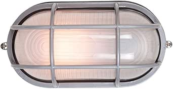 Access Lighting 20292-SAT/FST Nauticus - 11" One Light Outdoor Bulkhead Wall Mount, Choose Lamping Option: A-19 E-26 Incandescent