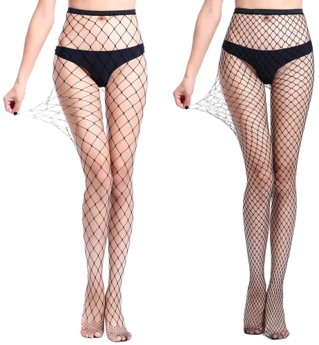 GARTOL High Waisted Fishnet Tights Stockings Women, High Waist Fishnets Sheer Pantyhose (One Size)
