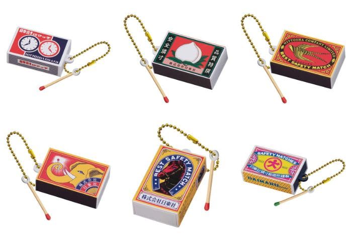Nitto Sha Match Miniature Charm Set of 6 Types Gachapon Capsule Toy Japan