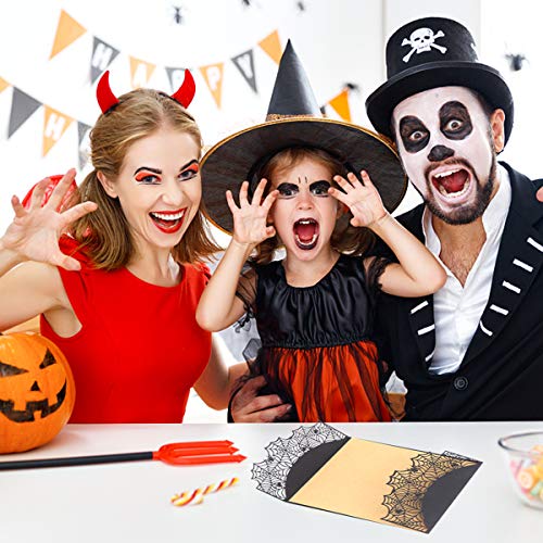 IFUNDOM 10 peças de cartões vazados para convites de Halloween (Preto) muito adequado para o seu equ
