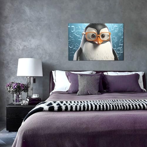 Impression HD de qualité supérieure sur toile rigide de pingouin