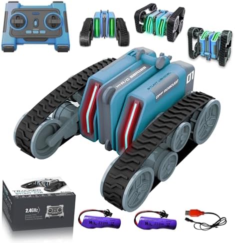 2.4GHz Double Sided 360° Rotating Flip Rolling RC Stunt Car Race Toy ...