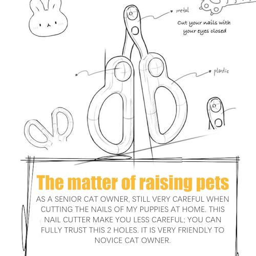 Kustimantu Cortauñas para gatos, cortaúñas para mascotas, Cortauñas para gatos para patas, Herramienta de aseo especial, cortaúñas profesional para animales pequeños, cortauñas para gatos y cachorros - imagen 8