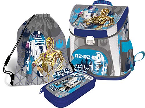 Star Wars Mochila escolar para niño  1 clase   juego de 4 piezas  incluye