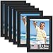 Icona Bay 4x6 Picture Frames (6 Pack, Black) Picture Frame Set, Wall Mount or Table Top, Set of 6 Inspirations Collection