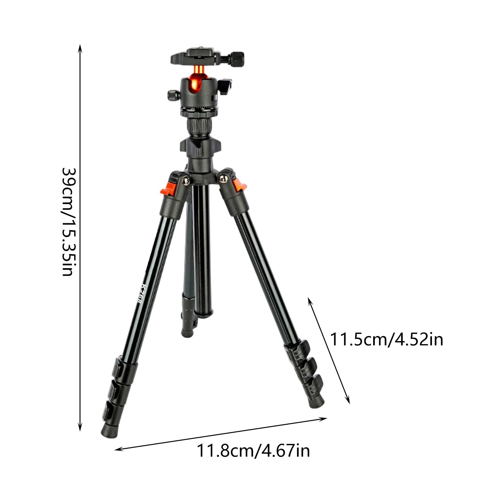 Trípode de cámara Resistente de 163cm, Soporte Estable de aleación de Aluminio para Foto, vídeo y transmisión en, Soporte de Aluminio