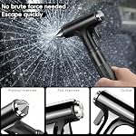 Tesla Glass Breaker Window Breaker Seatbelt Cutter Safety Hammer Car Window Breaker Tool Seatbelt Cutter Emergency Rescue Tools Metal Window Hammer Model Y/3/X/S Car Accessories (Black) - Image 5