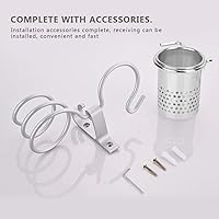 Vista 6 de Soporte para secador de pelo, soporte de aluminio espacial para secador de pelo montado en la pared, herramientas de cuidado del cabello, #1