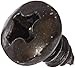 Steel Sheet Metal Screw, Black Zinc Plated Finish, Pan Head, Phillips Drive, Type AB, #6-20 Thread Size, 1/4" Length (Pack of 100)