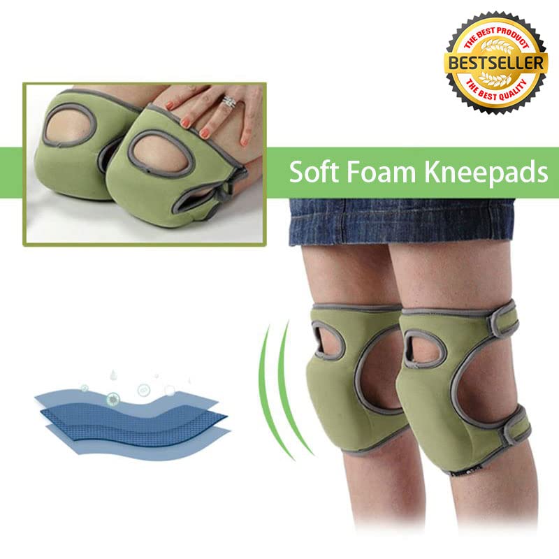 2 Paar COM-FOUR Knieschoner – Leicht, EVA-Schaum, Ideal Für Gartenarbeit Und Bodenverlegung