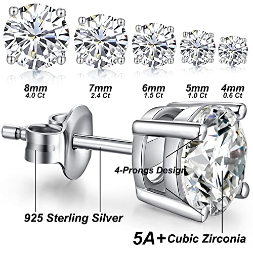 Cz Earrings Studs Diamond Stud Earrings Cubic Zirconia Studs Sterling Silver Cubic Zirconia Earrings Cz Silver Earrings Nickel Free Cubic Zirconium Earrings Diamond Silver Studs Faux Diamond Earrings #TOP3