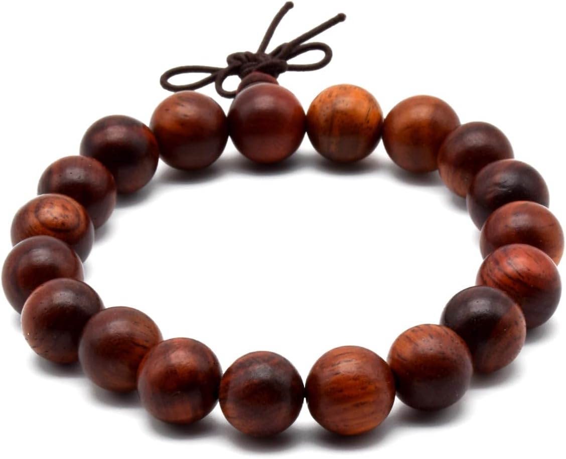 Zen Dear Unisex Natural Rosewood Prayer Beads Buddha Buddhist Prayer Meditation Mala Necklace Bracelet - Image 4