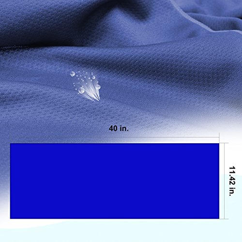 Biange Cooling Towel (Pack Of 20, 40"X12") With Pouches For Sports, Workout, Fitness, Gym, Yoga, Golf, Pilates, Travel, Camping & More #TOP3