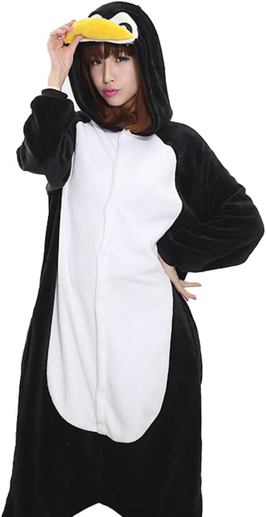 Adrinfly Unisex Penguin Onesies Adult One Piece Animal Pajamas Cosplay Costume - Image 2