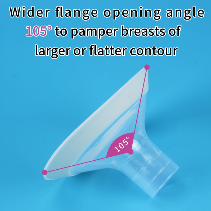 MOOMentaneous Breast Pump Shields Flanges 27mm Compatible with Medela Breast Pumps PersonalFit, Maxflow, Freestyle Flex Swing Maxi Connector