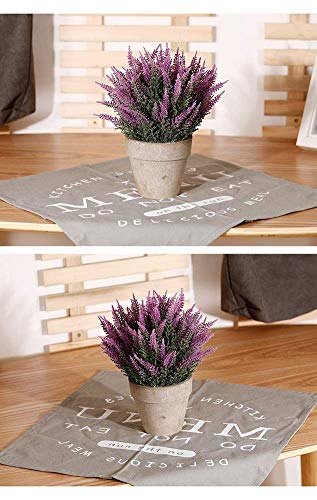 XYSQWZ Kunstmatige potplanten gras valse klein paars huis- en kantoordecoratie desktop vensterbank bonsai indoor cadeau… - Afbeelding 5