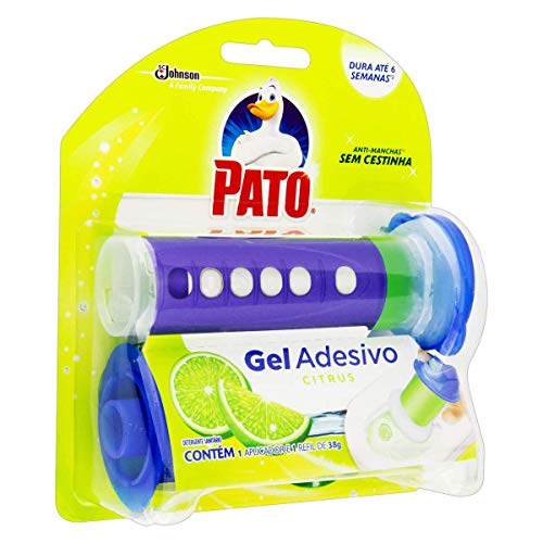 Pato Desodorizador Sanitário Gel Adesivo Aparelho + Refil Citrus 6 Discos