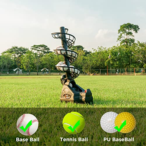 image for Furlihong 698BH Versatile Baseball & Tennis Toss Machine for Solo Trai