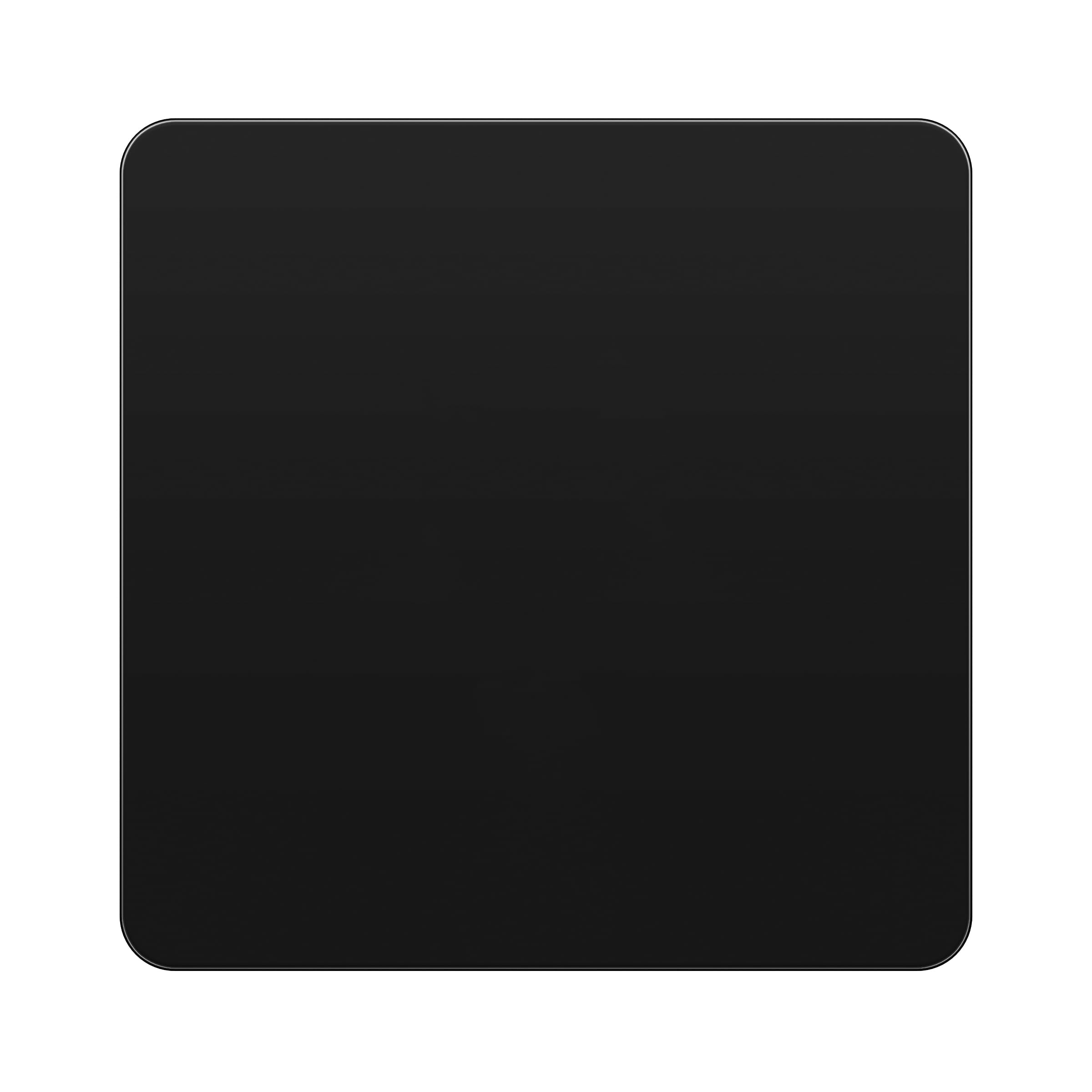 LIDER Screwless 1-Gang Blank Faceplate, Blank Plate for Wall Socketm, Flat Cover for Standard UK Pattress Boxes, Flame-Resistant Polycarbonate, Round Edges, UKCA Certified, Black