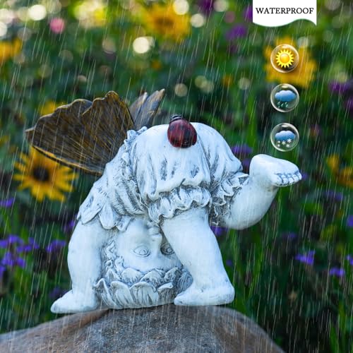 Suyorpe 00022 Garden Flower Fairy Outdoor Solar Decor,Fairy Garden Sculpture,Resin Ornaments thumb #5