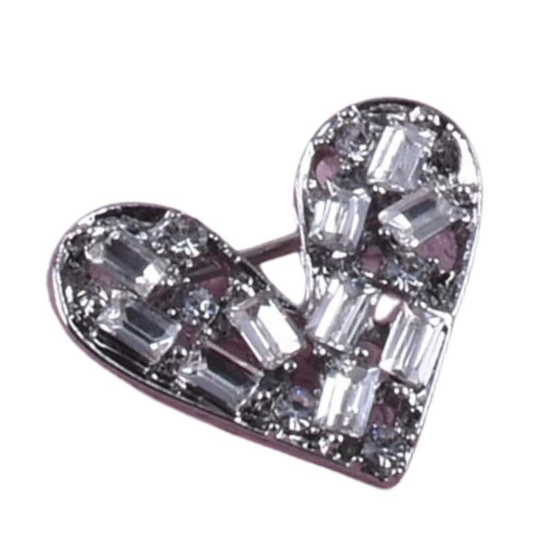 ftk Zircon Small Heart Shaped Shiny Anti Walking Metal Pin Brooch For Clothing-picture-13