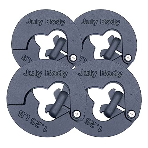 Image of 1.25 Pound Weight Clips - Adds 2.5 Total Pounds - For Dumbbells, Kettlebells, and Barbells - 1.25 Weight - Dumbbell Add Weight - Dumbbell Weight Clips - Weight Clip - Fractional Weight Plates (4 Clip Pack)